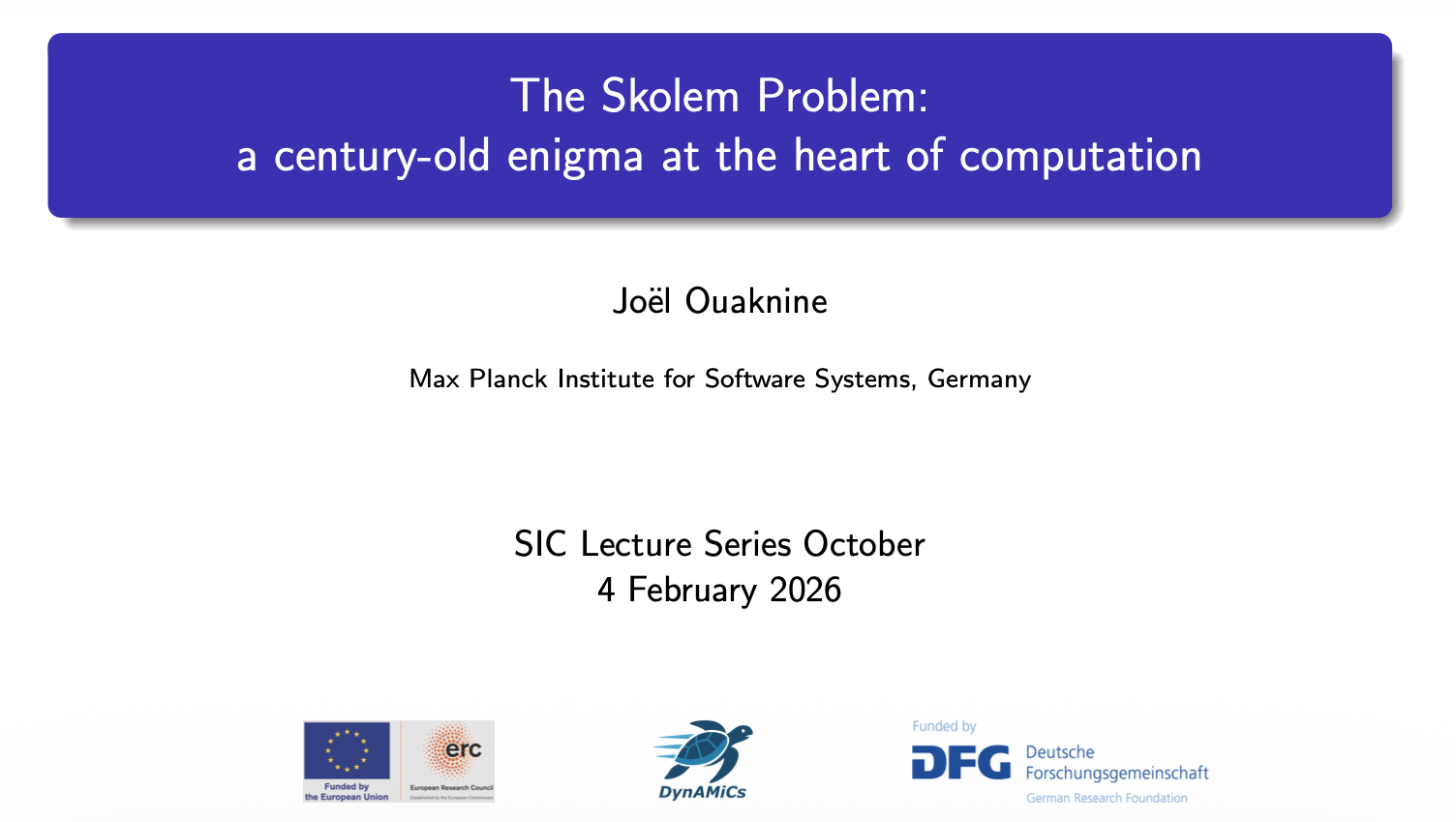 Slides thumbnail for DynAMiCs The Skolem Enigma