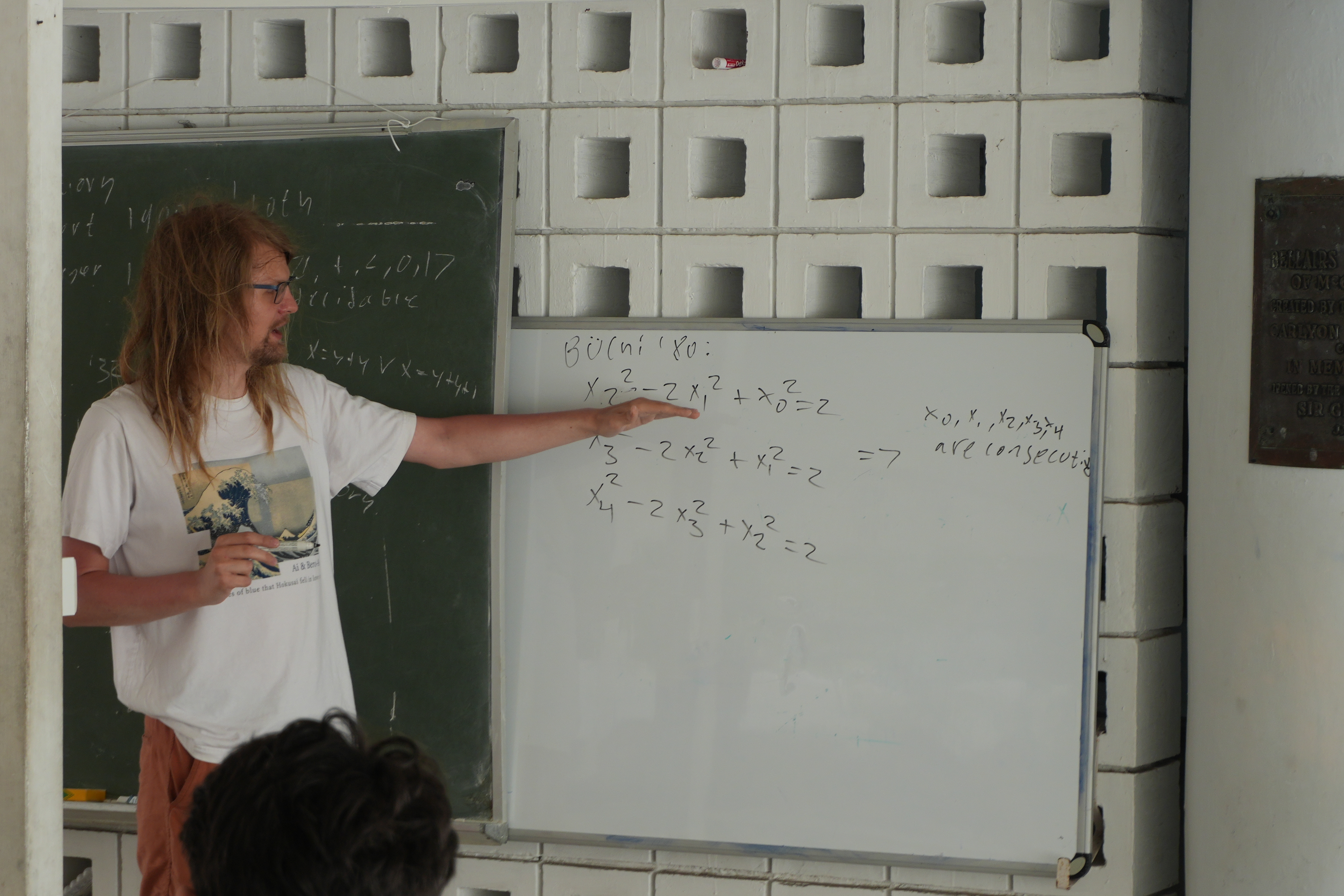Emil Wieser's chalkboard talk 'Presburger arithmetic expanded with polynomial predicates'