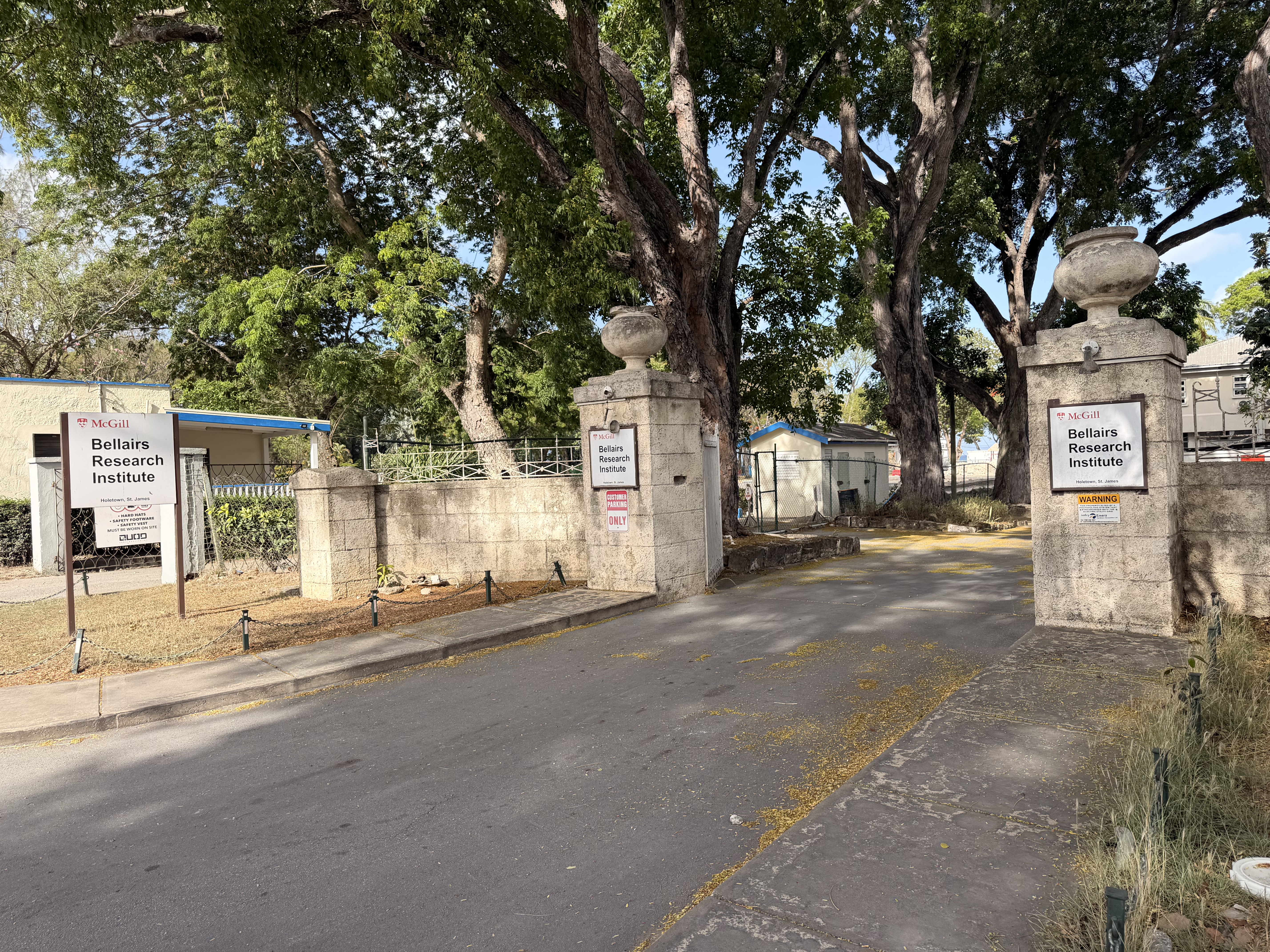 The principal entrance of the Bellairs Research Institute'